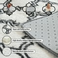 thumbnail image 3 of Pentantan 5ft x 8ft Geometric Shag Area Rugs for Living Room, Moroccan Fluffy Bedroom Carpet, White & Black, 3 of 8