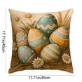 thumbnail image 3 of Uutvery Easter Bunny Print Pillowcase, Machine Washable Polyester Pillow Cover, Fade Resistant Indoor Outdoor Decor, Holiday Home Decor For Sofa Bed Chair, 3 of 7