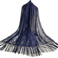 thumbnail image 2 of AYYUFE Ethnic Style Tassel Extra Long Jacquard Women Scarf Hollow Lace Cheongsam Shawl Female Accessories, 2 of 8