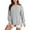Gray, variant on Luniro Women's Oversized Sweatshirts Casual Long Sleeve Side Slit Loose Fit Fall Pullover Shirt Tops