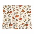 thumbnail image 3 of Wild Fall Foliage Oven Door Cover, Botanical Maple Leaf Acorn Tiny Floral Cotton‑Blend Kitchen Stove Curtain, Self‑Adhesive Oven Curtain Skirt 30 x 25.2 Inch, 3 of 9