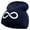 Navy, variant on Infinity Embroidered 8 inch Acrylic Short beanie - Black OSFM