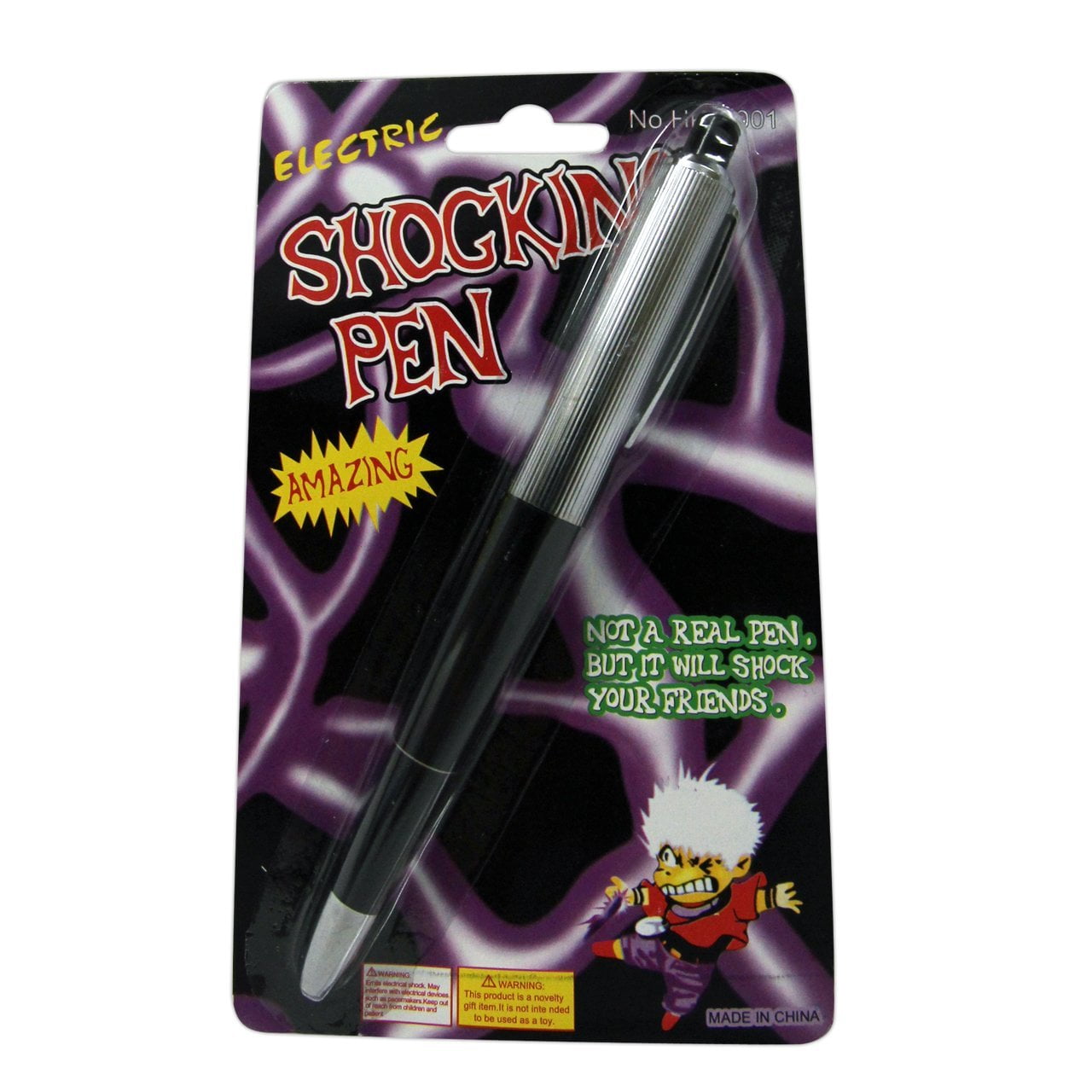 Electric Shock Toy Prank Trick Prop Gag Gadget Shocker Pen LED Gum Gripper Gift 