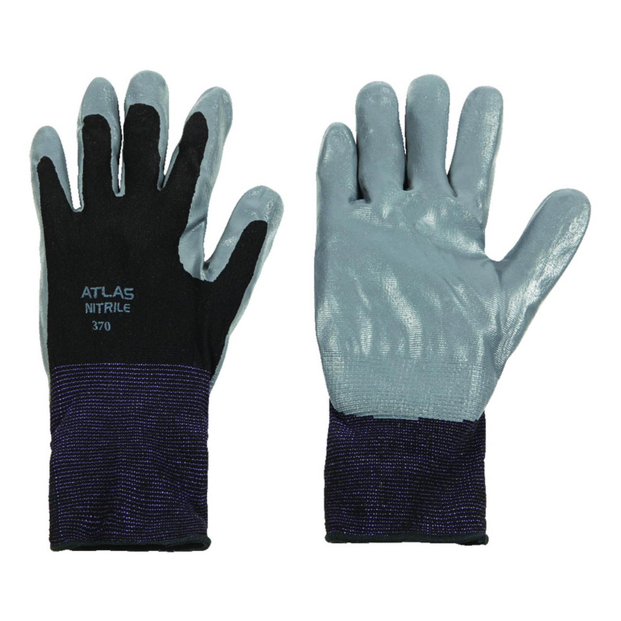 Pack of 12 Pairs Black SHOWA Atlas 370BM-07 Nitrile Palm Coating Glove Medium Pack of 12 Pairs Black SHOWA Atlas 370BM-07 Nitrile Palm Coating Glove Medium