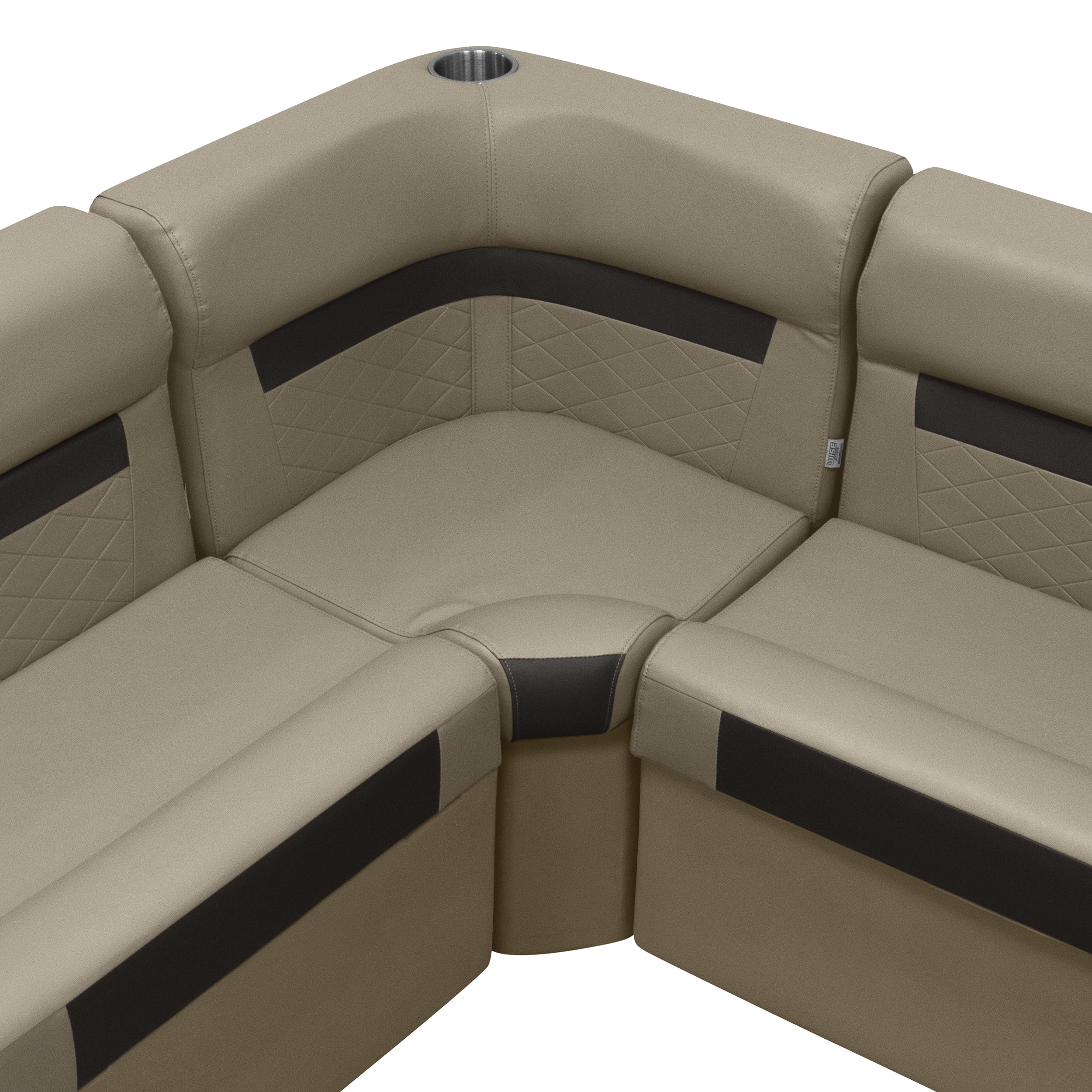 Wise DLX133-1900 DLX Series Pontoon Corner Cushion Set - Neutral / Meteor