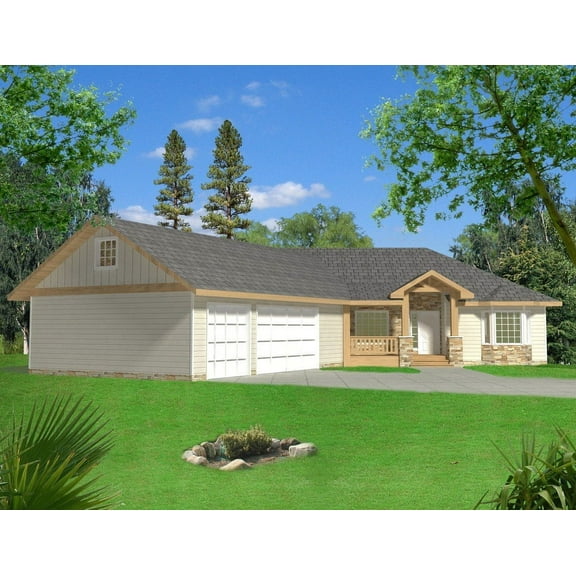 001-3270: Craftsman 4 Bed, 4 Bath Luxury Home Plan, 2045 Sq Ft: Full Blueprints with License to Build by Home Plan Marketplace - Lesuto