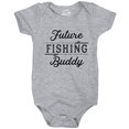 thumbnail image 2 of Creeper Future Compagnon de Pêche Justaucorps Bébé Drôle Sport Extérieur Gris Chiné, 2 of 3