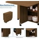thumbnail image 2 of Mesa Plegable de Madera Bluelander, Café Oscuro, 2 of 5