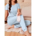 thumbnail image 7 of Avidlove Women Pajamas Set Short Sleeve Pjs Tops with Jogger Pants Loungwear 2 Piece Printed Sleepwear with Pockets, 7 of 7