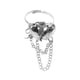 thumbnail image 1 of Anillo abierto ajustable con forma de corazón roto, cadena para el dedo, anillo para mujer, joyería, 1 of 7