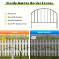 thumbnail image 7 of 35-Pack Arched Bar Decorative Garden Fence 48.5FT Total Length, 18in×16in Black Metal Dog Animal Barrier for Yard Patio Flower Bed, 7 of 7