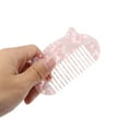thumbnail image 4 of Unique Bargains 1 Pc Women Durable Cat Ear Hair Comb Pink Acetate Sheet, 4 of 6