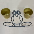 thumbnail image 5 of Eco Friendly Handmade 100% Iron Round Modern Gold Coated Color 13.2 x 11.4 x 4.6 Inches Planters Pot for Lawn, Balcony, Garden, Patios, Wall stand, Restaurant, Banquet Hall, Spa, Beauty Parlor etc., 5 of 5