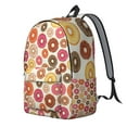 thumbnail image 2 of Donut Dessert School Backpack, Colorful Sweet Donut Pattern Casual Daypack Lightweight Travel Bag for Students and Women, 2 of 4