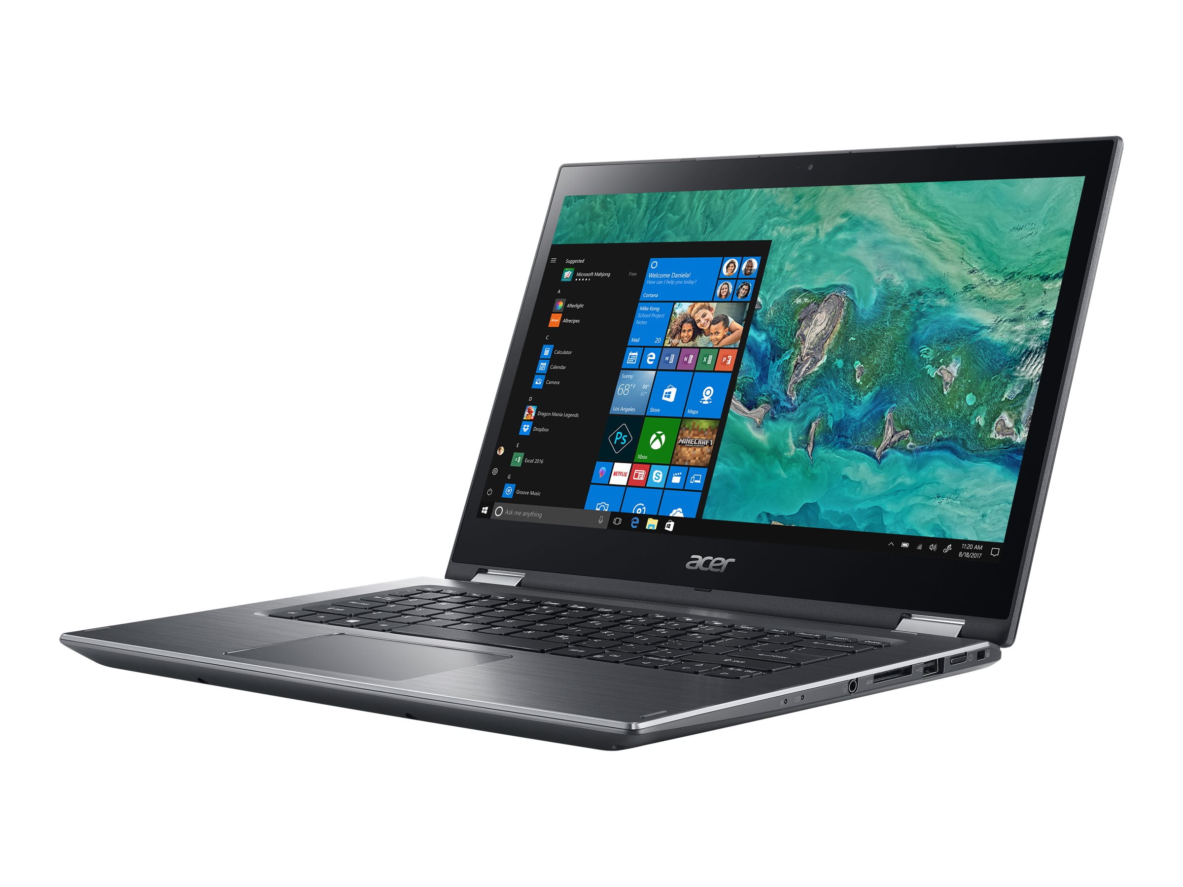 Acer Spin 3 SP314-51-32Z9 – Flip design – Core i3 8130U / 2.2 GHz – Win 10  Home 64-bit – 8 GB RAM – 256 GB SSD – 14" IPS touchscreen 1920