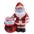thumbnail image 2 of Papá Noel con facial en cuarentena Estatua creativa Adornos de decoración Árbol de Navidad Adorno colgante Juguetes Regalos para niños De pie, 2 of 6