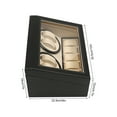 thumbnail image 2 of 4+6 Luxury Automatic Rotation Watch Winder Leather Storage Case Display Box Gift, 2 of 14
