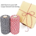 thumbnail image 4 of Christmas Gift Wrapping Rope,Cotton Rope Twisted Braided Rope,Natural Black Red White Twine String Cord,DIY Crafts Decorative Twine,for Arts Crafts,Gardening,Home Decor 2Roll 656ft Total, 4 of 7