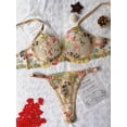 thumbnail image 3 of Conjunto de lencería con bordado floral Yimunancy para mujer, conjunto de sujetador y braguita estilo bohemio transparente de 2 piezas, ropa interior íntima, 3 of 5
