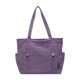 thumbnail image 1 of Bolso Tote Ligero de Lona, ​​bolso de Hombro, Bolso de Mano de Gran Capacidad con Bolsillo Exterior, Asas Y Correa de Hombro con Cremallera, Multifunc Violeta, 1 of 7
