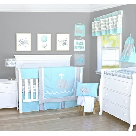 Pam Grace Creations Nautical Whale 13 Piece Crib Bedding ...