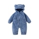 thumbnail image 2 of Cowsor Newborn Baby Bear Outfit Girls Boys Winter Fleece Clothes Hooded Romper Set, 2 of 6
