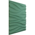 thumbnail image 2 of Ekena Millwork 19 5/8"W x 19 5/8"H Ripple EnduraWall Decorative 3D Wall Panel, Universal Pearl Metallic Sea Mist (Covers 2.67 Sq. Ft.), 2 of 6