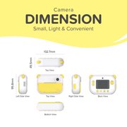 myFirst Camera Insta Wi - Kids Digital Camera Instant Print, Label Maker, 12MP, 1080P Video, Selfie Lens, Memory Card, Lanyard, for Kids 3-12 (Yellow)