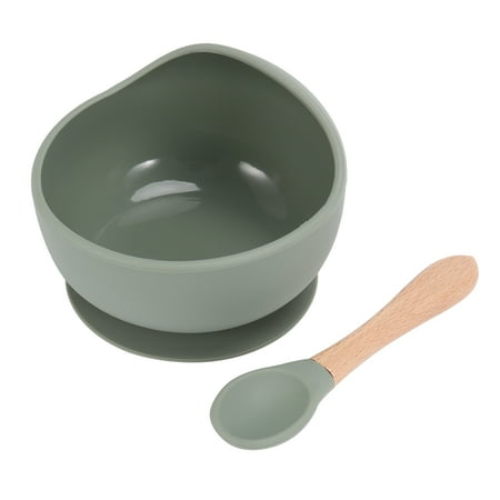 

Silicone Baby Feeding Bowl Waterproof Suction Bowl with Spoon Children Dishes Baby Stuff -5