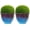 Blue, variant on Pure Garden 13.7” Large Plastic Plant Pot with Glazed Ceramic Look for Indoors or Outdoors, Bronze