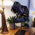 thumbnail image 5 of Dinosaur Skull Statue, Realistic T Rex Dinosaur Head Skull Model in Resin with Metal Stand, Prehistoric Shelf Decor and Desk Display Sculpture for Home Office Aesthetic Decoration, 5 of 10