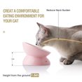 thumbnail image 3 of Cat Bowls Sweejar Ceramic, porcelana inclinada en relieve (rosa), 3 of 6