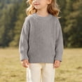 thumbnail image 2 of Annhoo Kids Knit Sweaters for Girl Crew Neck Oversized Soft Warm Trendy Pullover Kids Fall School Outfit Shirts, 2 of 9