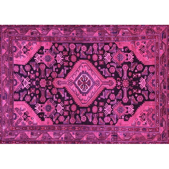 Ahgly Company Indoor Rectangle Persian Pink Traditional Area Rugs, 3' x 5'