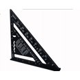 thumbnail image 1 of Transportador triangular de aleación de aluminio, triángulo métrico profesional, cuadrado de carpintero, negro, 1 of 2