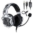 thumbnail image 1 of Onikuma 3.5mm auriculares con cable auriculares auriculares con micrófono RGB Auriculares Control de volumen Control Portátiles Accesorios de audio Oficina Camuflaje Blanco Noticed EL005824-02B, 1 of 7