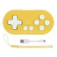 thumbnail image 1 of Controlador inalámbrico Mini pequeño Bluetooth portátil Gamepad para teléfono móvil ordenador amarillo, 1 of 9