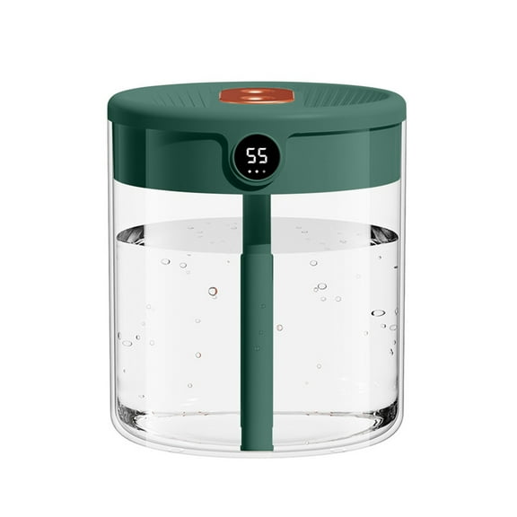 RoamHome Mini Portable Desktop Humidifier with Lights, Cold Mist USB Rechargeable 2L, Wireless Electric Humidifier for Car Home Office, Home Supplies, Ideal Gifts (Green, 1PC)