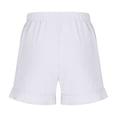 thumbnail image 4 of Cethrio Cotton Linen Shorts for Girls, Summer Loose Fit Elastic Waist Casual Shorts White Size 5-6T, 4 of 6