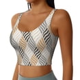 thumbnail image 2 of Pofeuu Geometric Print Sports Bra for Women Sexy Vest Yoga Running Gym Fitness Crop Bras Tops-Medium, 2 of 8