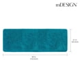thumbnail image 3 of mDesign Non-Slip Microfiber Polyester Rug, 60" x 21", Heathered Deep Teal Blue, 3 of 7