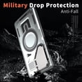 thumbnail image 3 of ELEHOLD Magnetic Case for Samsung Galaxy S24 FE, Military Grade Shockproof Rugged Case Built-in Metal Camera Cover with Stand,Gray, 3 of 7