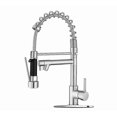 thumbnail image 1 of Federloaded extendable kitchen faucet, swivel hot and cold faucet, dual spout with escutcheon Chrome finish, 1 of 5