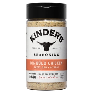 Kinder's Big Bold Chicken Seasoning Blend with Tangy Citrus, Garlic, and Peppers, 6.6 oz
