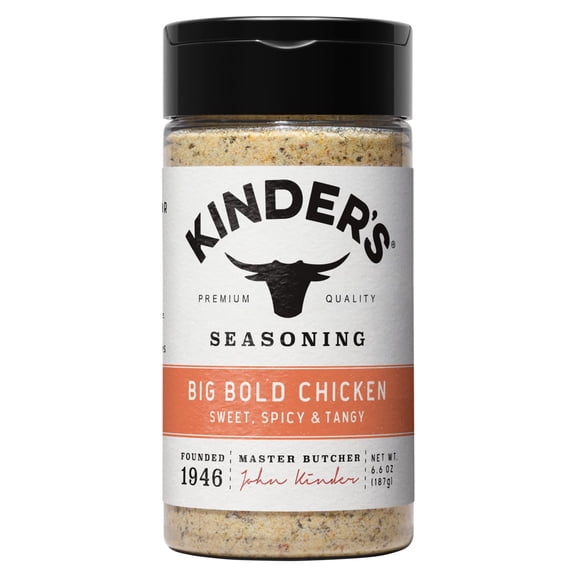Kinder's Big Bold Chicken Seasoning Blend with Tangy Citrus, Garlic, and Peppers, 6.6 oz