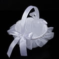 thumbnail image 4 of Portable Mini Wedding Flower Baskets With Bow Flower Girl Basket With Handle For Romantic Wedding Party, 4 of 9