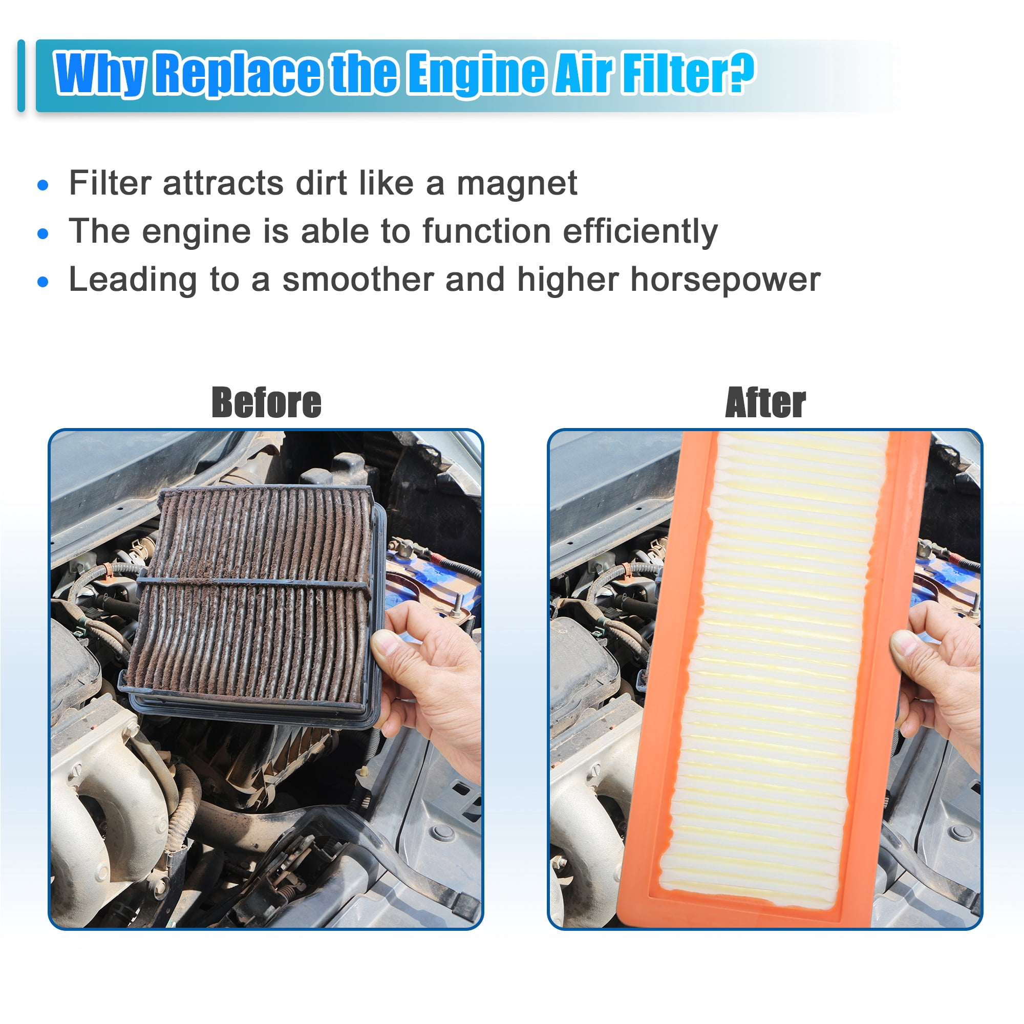 Unique Bargains Car Engine Air Filter for BMW MINI COUNTRYMAN COUPE JCW No.13717534845