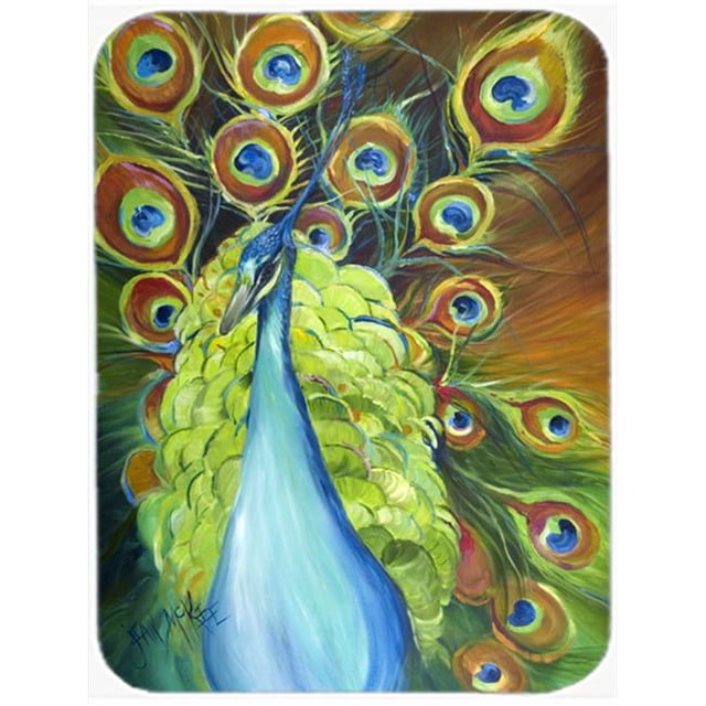Bling Peacock Glass Cutting Board, Large