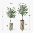 thumbnail image 2 of Artificial Tree in Modern Contemporary Planter, Fake Eucalyptus Silk Tree for Indoor and Outdoor Home Decoration - 57" Overall Tall (Plant Pot Plus Tree), 2 of 5