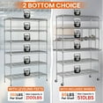 thumbnail image 4 of Dkelincs 6 Tier Wire Shelving Unit Adjustable Storage Metal Shelf NSF Rack with Wheels for Garage Kitchen, Silver, 4 of 8